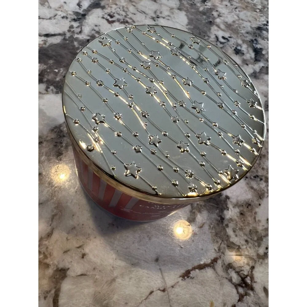 Bath & Body Works 3 wick‎ Scented Candle Winter Candy Apple 14.5 Oz NeW Natural